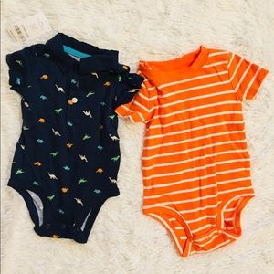 CARTER’S BABY BOY ONSIES - BLUE & ORANGE - 6M